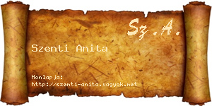 Szenti Anita névjegykártya